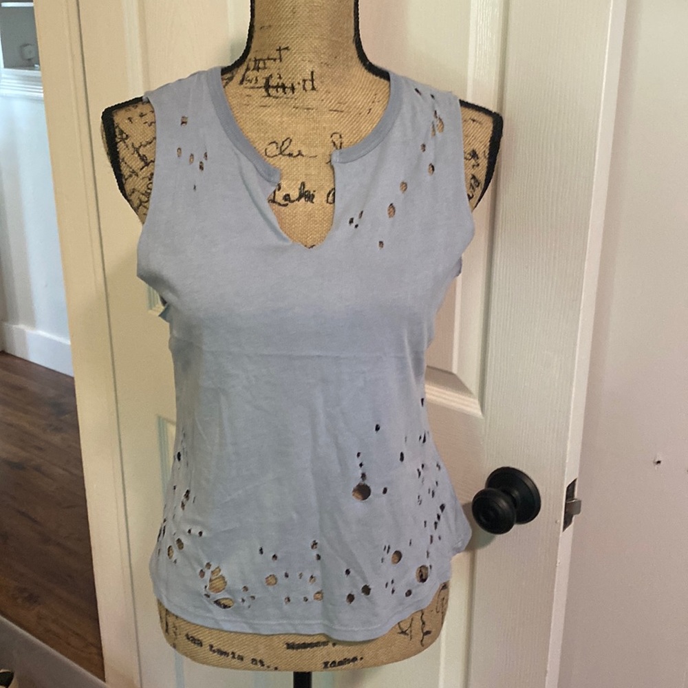 Gilded Intent blue tank top. Size S. Worn once.